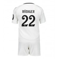 Camisa de time de futebol Real Madrid Antonio Rudiger #22 Replicas 1º Equipamento Infantil 2024-25 Manga Curta (+ Calças curtas)